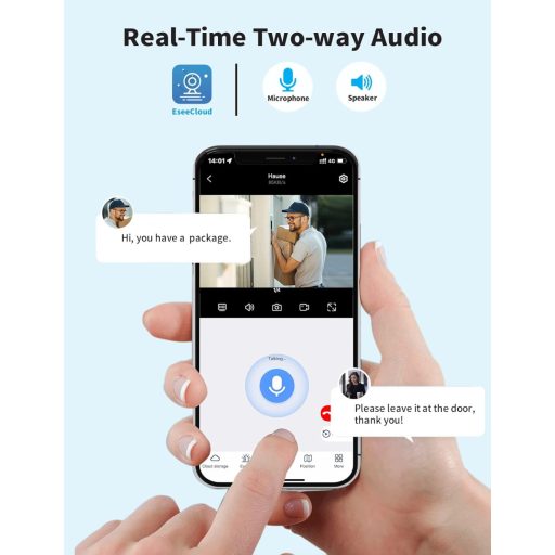 Tonton 4 csatornás megfigyelő rendszer 7" érintőképernyővel, 2x3MP kamera, éjszakai látás, mozgásérzékelés