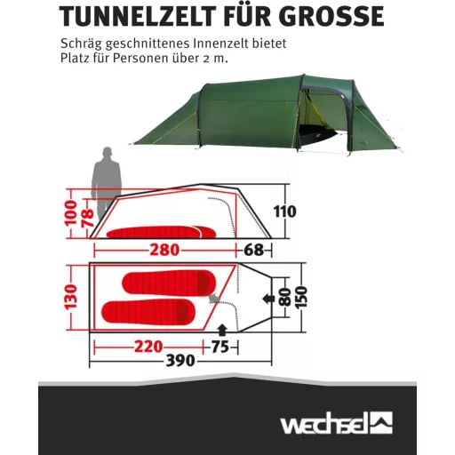Wechsel Tempest 2 Zero-G alagút sátor kempinghez és túrázáshoz