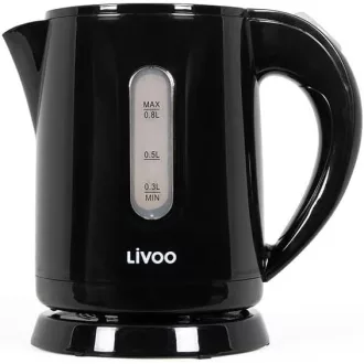   Livoo Mini Vízforraló 0,8L 900W Forgatható Talp Fekete DOD114N