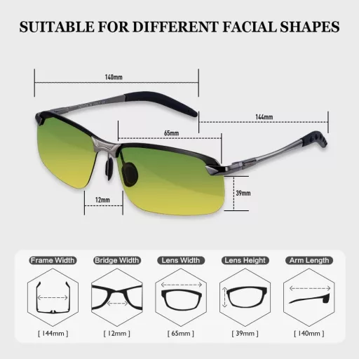 Ochelari de soare polarizați B BLOOMOAK HD pentru condus, pescuit, protecție UV400, antireflex