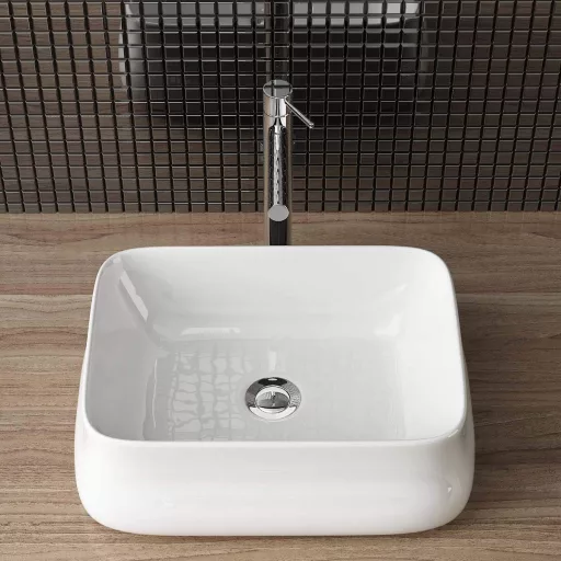 Waschbecken24 Kerámia Mosdótál Vendégmosdó 46x36x14 cm