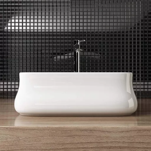 Waschbecken24 Kerámia Mosdótál Vendégmosdó 46x36x14 cm