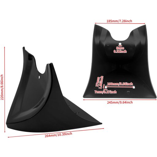 HDBUBALUS Első Spoiler Légterelő Burkolat Harley Davidson Sportster Fatboy Softail Touring Glide Dyna Motorkerékpárhoz