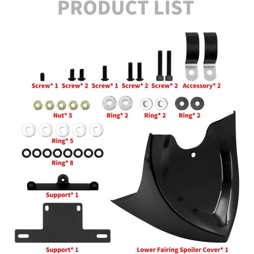 HDBUBALUS Első Spoiler Légterelő Burkolat Harley Davidson Sportster Fatboy Softail Touring Glide Dyna Motorkerékpárhoz