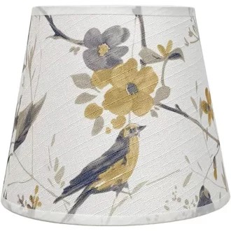   DULEE Henger Lámpaernyő E27/E14 Foglalattal Asztal és Álló Lámpa Madár Mintás Szövet