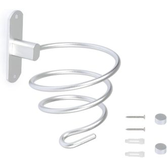   TIMESETL Öntapadós Fali Hajszárító Tartó Alumínium Szívócsészés Fúrás Nélkül