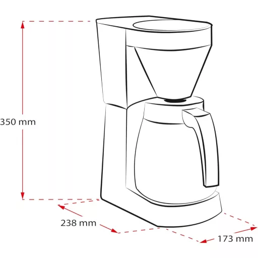 Melitta Easy Therm II 1050W fehér szűrős kávéfőző automata
