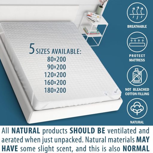 FH FAM' HOME Cotton Touch Chránič na matrac, priedušná podložka na matrac, hygienická kompletná ochrana