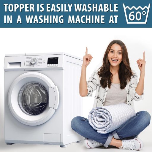 Protecție Saltea FH FAM' HOME Cotton Touch, Topper Saltea Respirabil, Protecție Igienică Completă