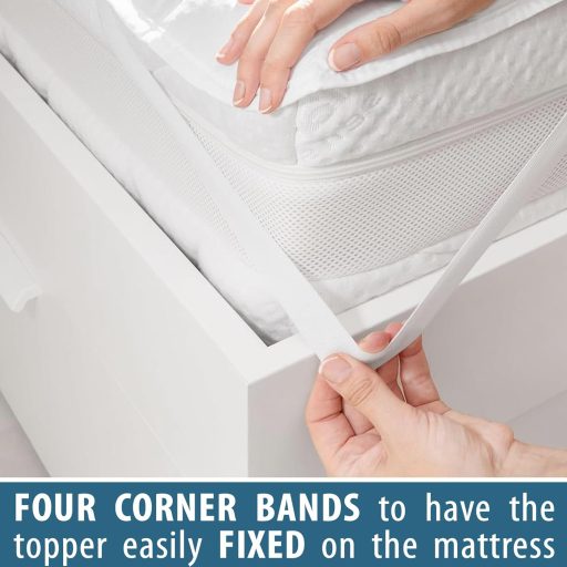 Protecție Saltea FH FAM' HOME Cotton Touch, Topper Saltea Respirabil, Protecție Igienică Completă