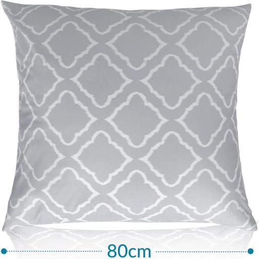 Bedsure Súprava mikrovláknových obliečok 155x220 cm, sivá s mriežkovaným vzorom, 3-dielna s vankúšom