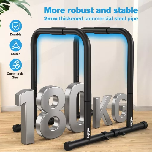 RELIFE Rebuild Your Life Dip Station Párhuzamos Rudak Edzőpad Otthoni Edzéshez - black