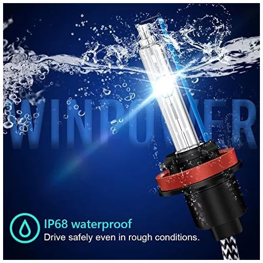 Bec xenon HID WinPower H11/H8/H9 12V pentru far auto, set de 2 bucăți, lumină față