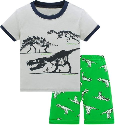 Dinoszauruszos Rövid Gyerek Pizsama Szett 110-es méret- Nyári