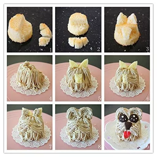 Symphonyw 3 részes tortadekoráló fúvóka szett rozsdamentes acél fondant eszköz