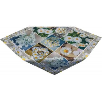   SchönerSchenken Fotó Nyomtatású Tisch-Mitteldecke, Margaréta Minta, Könnyen Karbantartható Asztalterítő