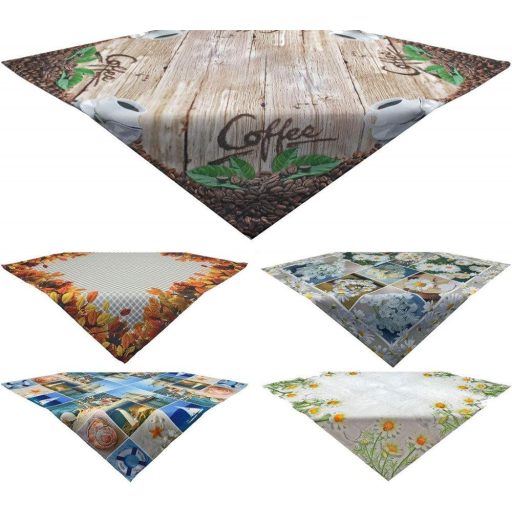 SchönerSchenken Fotó Nyomtatású Tisch-Mitteldecke, Margaréta Minta, Könnyen Karbantartható Asztalterítő