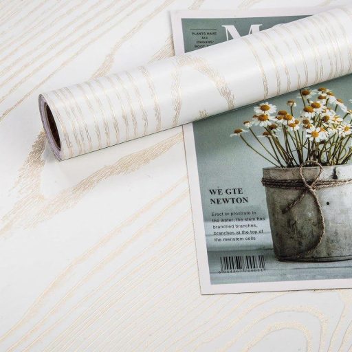 Hode Aranyfehér Fa Hatású Öntapadós Vinil 40 cm x 2 m