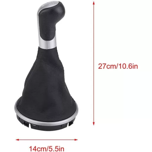 Buton schimbător de viteze Yctze, 5 trepte, negru, din plastic, compatibil cu MK2 Roomster, design ergonomic