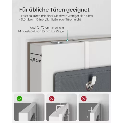 SONGMICS Organizator suspendabil pe ușă cu 4 buzunare, 33,5x100 cm