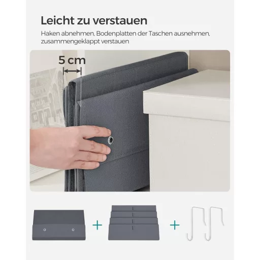 SONGMICS Organizator suspendabil pe ușă cu 4 buzunare, 33,5x100 cm