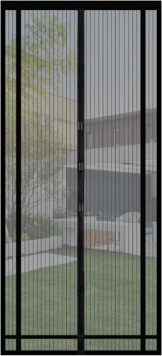 Magnetická sieť proti hmyzu na balkónové dvere Sekey 160x230 cm - Inštalácia bez vŕtania, rozmerovo upraviteľná sieťka proti hmyzu, dverový záves, čierna.