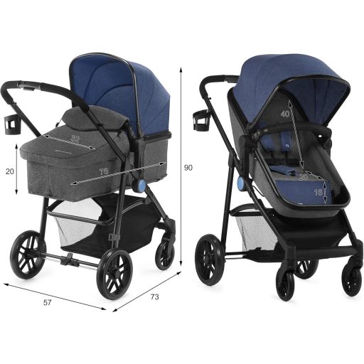 Kinderkraft Juli 3az1-ben Babakocsi Denim Újszülött 0-24 Hónap