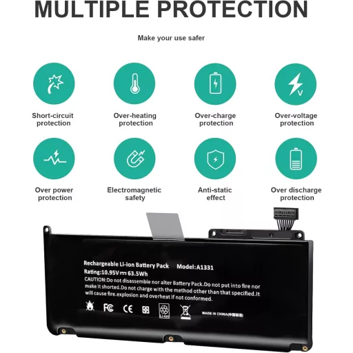 ASUNCELL 63.5Wh MacBook 13.3" A1331 A1342 Laptop Akkumulátor 5800mAh