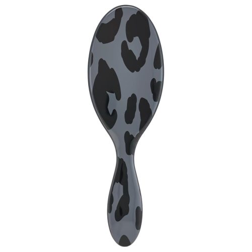 Perie de păr WetBrush Detangler cu model leopard gri - Descurcă părul fără durere, ideală pentru păr creț, drept și gros