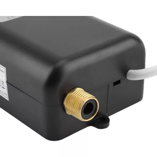 220V 3400W Mini Átfolyós Vízmelegítő – Azonnali Melegvíz Zuhanyhoz és Konyhába, Kompakt Villanybojler (Fekete, EU)
