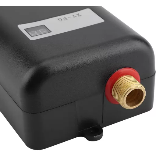 220V 3400W Mini Átfolyós Vízmelegítő – Azonnali Melegvíz Zuhanyhoz és Konyhába, Kompakt Villanybojler (Fekete, EU)