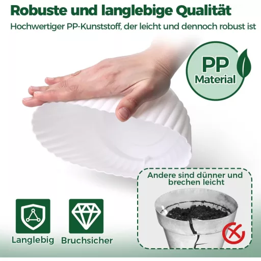 Ghivece de flori cu autoirigare T4U, cu fitil, plastic, set de 6 bucăți