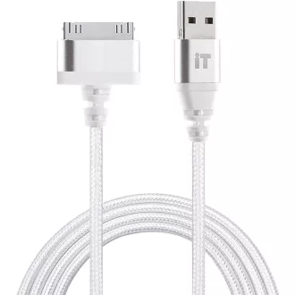   InfoTechnica 2M Najlonski Pleteni 30-Pin USB Kabel s Aluminijskim Priključcima, 2 kom