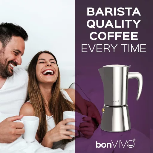 Nerezový kávovar na espresso BonVivo Intenca