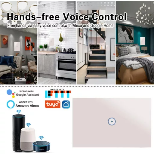 Jinvoo WiFi inteligentný nástenný vypínač - 1/2/3 tlačidlové dotykové ovládanie, diaľkové ovládanie telefónom, kompatibilný s Alexa/Google Home, s funkciou časovača.