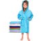 Twinzen gyerek fürdőköpeny 100% pamut, Oeko-Tex® certified, kapucni fülekkel