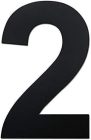 Modern Rozsdamentes Acél Házszám, Fekete, Számok és Betűk, Magasság: 10.2 cm "2"-es szám