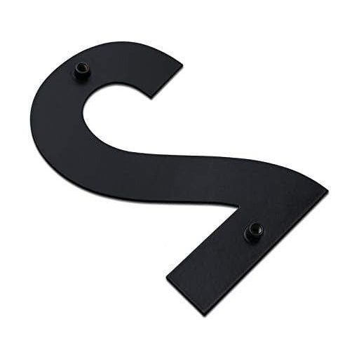 Crni inox kućni broj "2" - Moderni 10,2 cm