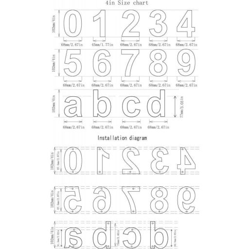 Crni inox kućni broj "2" - Moderni 10,2 cm