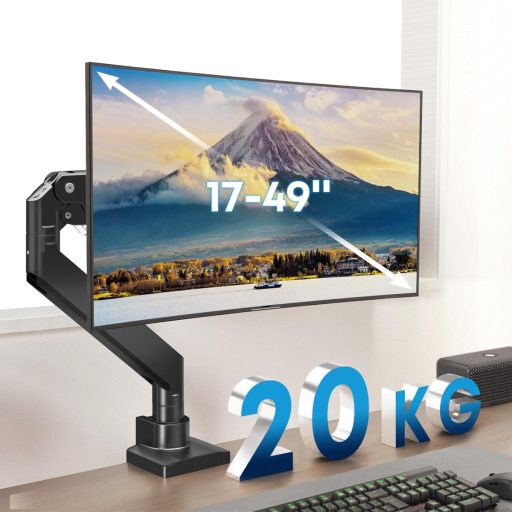 Putorsen Monitor Arm - Nastaviteľný držiak monitora s nosnosťou 5,68 kg, ergonomické rameno na monitor s upevnením na stôl, 44 cm