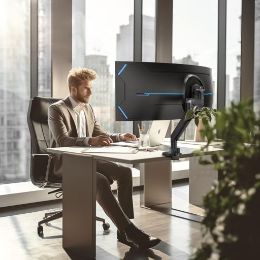 Putorsen Monitor Kar - Állítható Monitorállvány 5,68 kg Teherbírással, Ergonomikus Monitortartó Kar Asztali Rögzítéssel, 44 cm