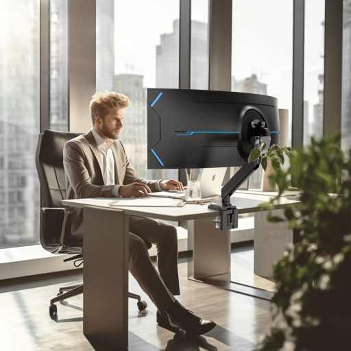 Putorsen Monitor Kar - Állítható Monitorállvány 5,68 kg Teherbírással, Ergonomikus Monitortartó Kar Asztali Rögzítéssel, 44 cm