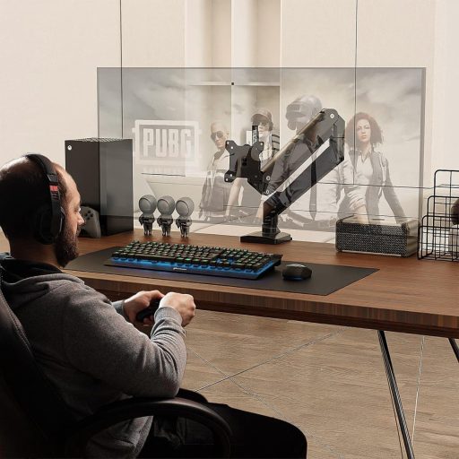 Putorsen Monitor Kar - Állítható Monitorállvány 5,68 kg Teherbírással, Ergonomikus Monitortartó Kar Asztali Rögzítéssel, 44 cm