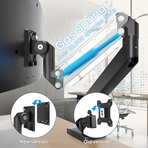 Putorsen Monitor Arm - Nastaviteľný držiak monitora s nosnosťou 5,68 kg, ergonomické rameno na monitor s upevnením na stôl, 44 cm