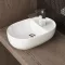 Waschbecken24 Premium Mosdó Lótusz Effektussal Fürdőszobához 26x42cm Fehér