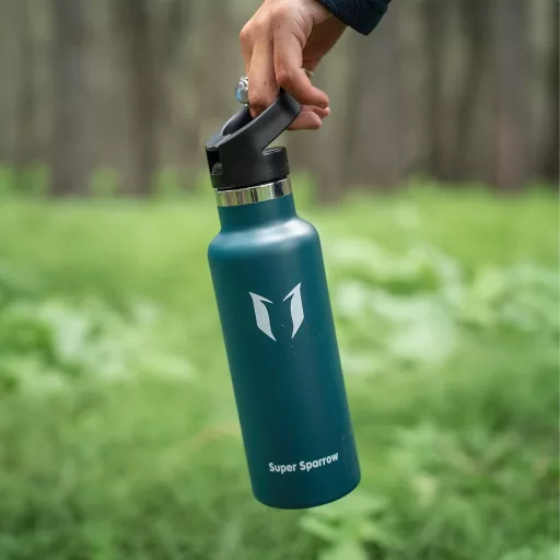 Super Sparrow rozsdamentes acél termosz palack 350-1000ml, szivárgatásmentes, BPA-mentes sportpalack - 620 fluid ounces, Green (Sage)