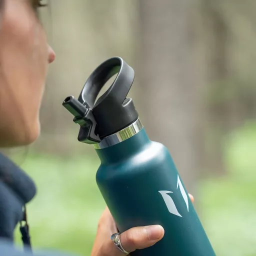 Termos din oțel inoxidabil Super Sparrow 350-1000 ml, sticlă sport etanșă, fără BPA - 620 uncii fluide, Verde (Salvie)