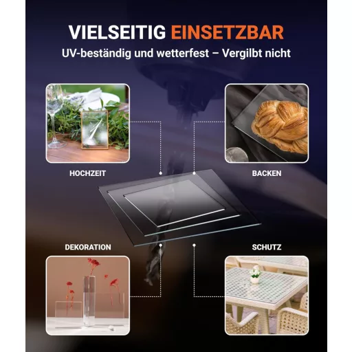 EH Design GmbH Akril Plexi Üveglap 30x30 cm - UV Védelemmel, Törésálló, Átlátszó, 2 mm Vastag, Dekorációhoz és Kijelzőkhöz