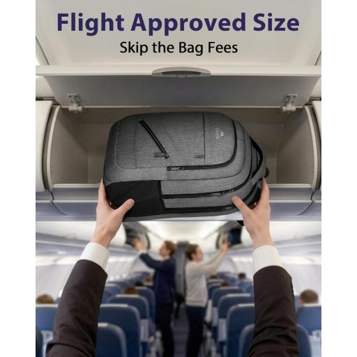 Rucsac pentru laptop MATEIN de 17 inchi, impermeabil, cu port de încărcare USB, antifurt, pentru muncă, călătorii și școală, gri