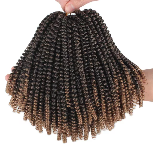 Xtrend 8 Inch Ombre Spring Twist Kanekalon Szintetikus Hajfonás 6 Csomag Kinky Curly Passion Twists